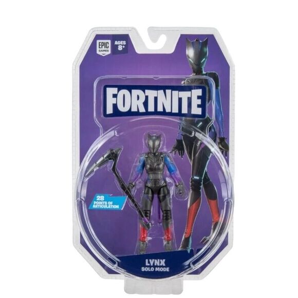 Fortnite Lynx 4 Inch Solo Mode Core Action Figure 28 Points Of‎ Articulation NIB - Picture 1 of 3